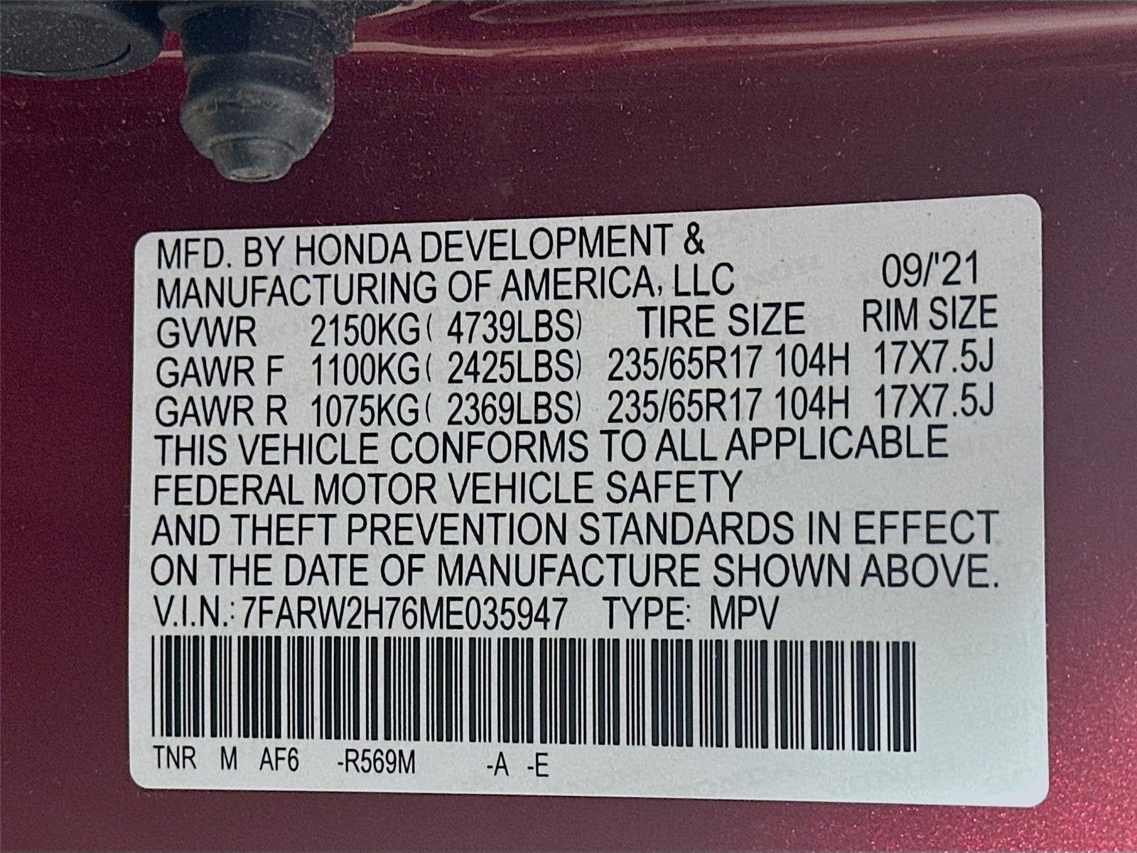 2021 Honda CR-V Special Edition