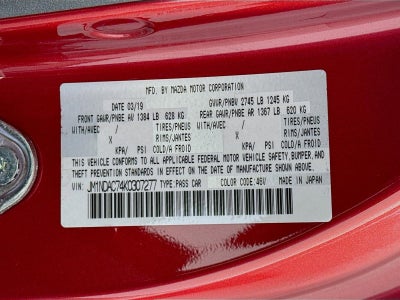 2019 Mazda Mazda MX-5 Miata Club