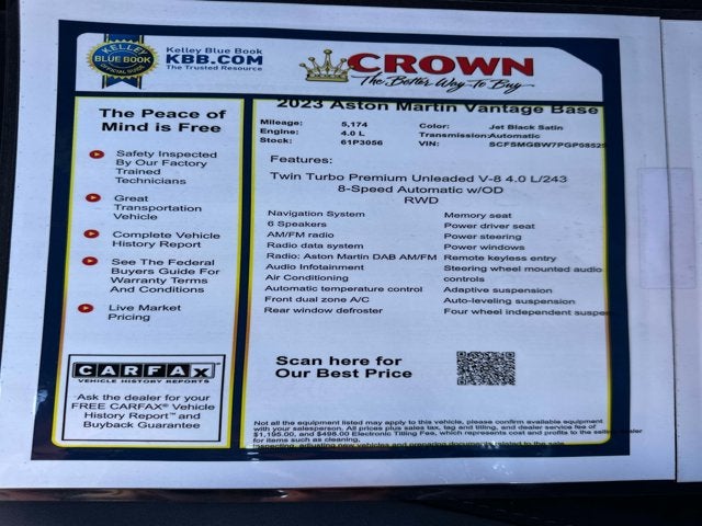 2023 Aston Martin Vantage Base