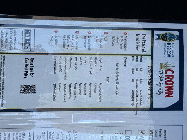 2018 Porsche 911 GT3