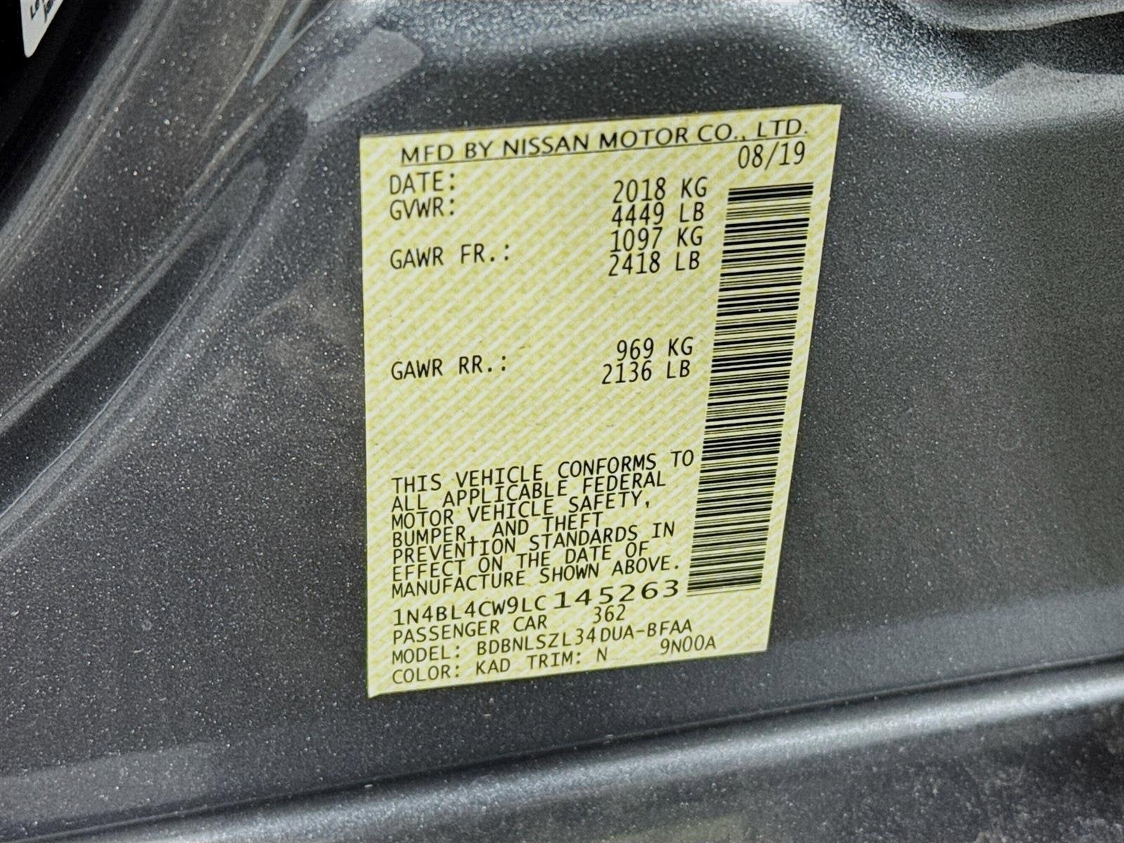 2020 Nissan Altima 2.5 SR