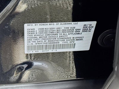 2019 Honda Passport Touring